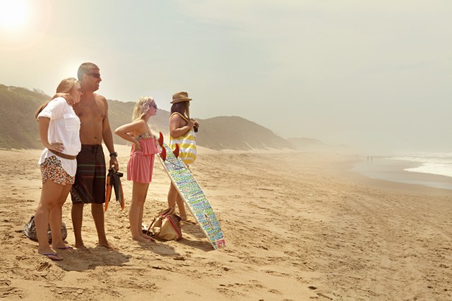 blog Afrique du Sud – Noël en Afrique du Sud – famille de surfeurs sur la plage