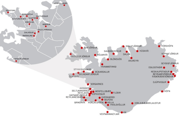 La carte des Vínbúðin